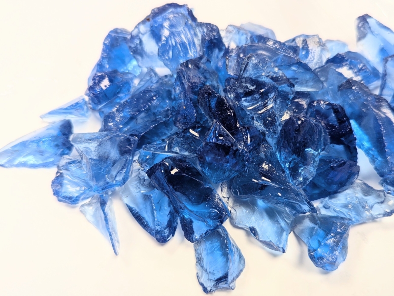 Glass Gravel Cobalt Blue 10-20 mm | 20 Kg | Glass Chippings
